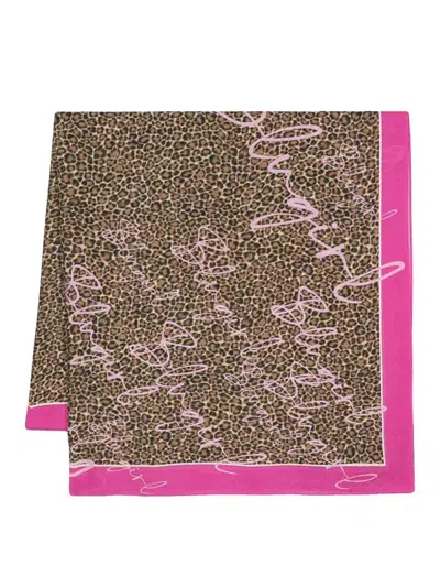 Blugirl Cheetah-print Scarf In Nude & Neutrals