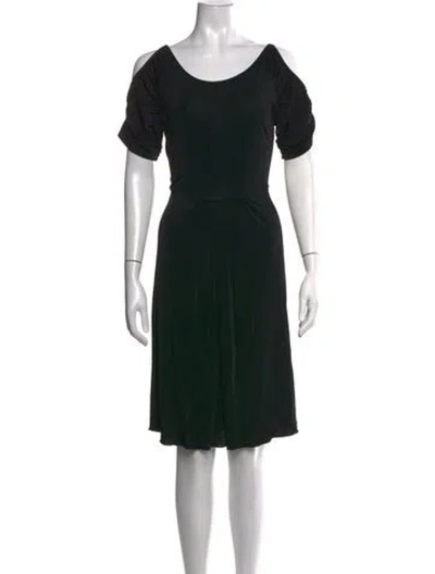 Pre-owned Blugirl Scoop Neck Knee-length Dress In Black