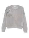 Blugirl Classic Knit Sweater With Versatile Grey Shade In Gray
