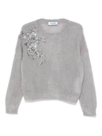 Blugirl Sequin-embellished Sweatshirt In Gray