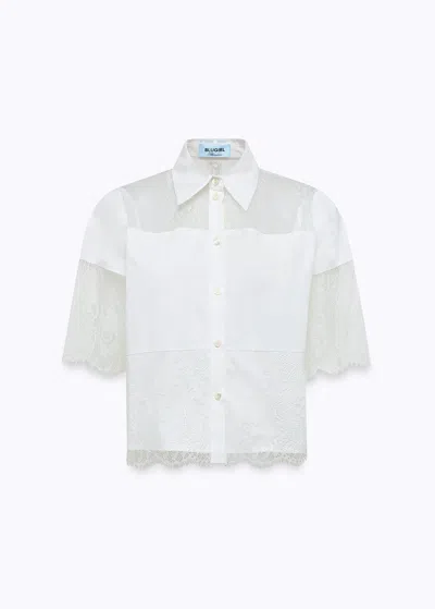 Blugirl Shirt Shirt Ra6142-t544a In Bianco Ottico (11111)