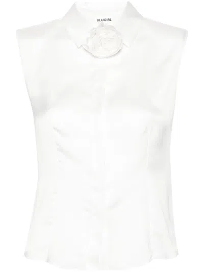 Blugirl Shirt With Logo In White