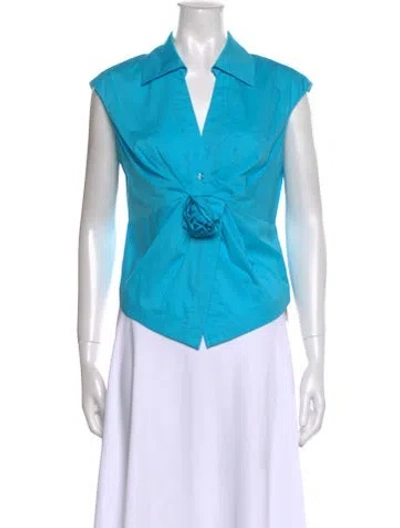 Pre-owned Blugirl Short Sleeve Polo In Blue