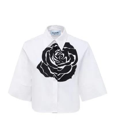 BLUGIRL ROSE-PRINT SHIRT