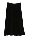 Blugirl Pleated Midi Skirt With Fitted Waistband In Black