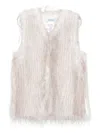 Blugirl Sleeveless Textured Jacket With V-neckline And Relaxed Fit In White