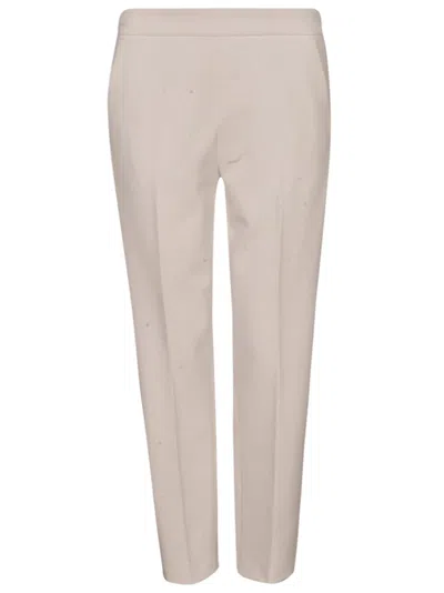 Blugirl Slim Fit Plain Cropped Trousers In White