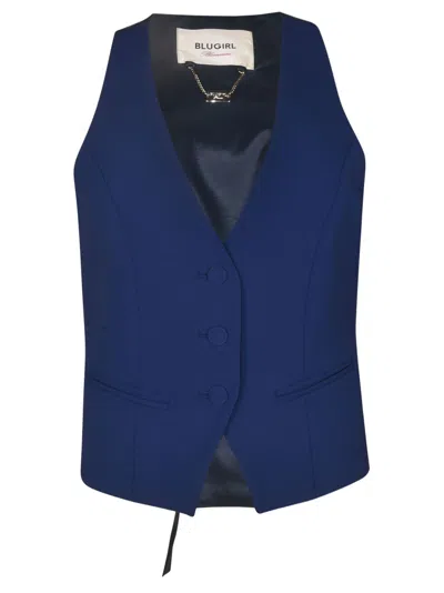 Blugirl Slim-fit Plain Vest In Ink