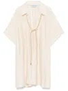 Blugirl Soft Beige Shirt With Belt In Beige