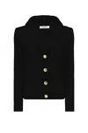 Blugirl Sophisticated Black Sweater With Shawl Collar In Black