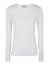 Blugirl Ecs Viscose Round Neck Sweater In White