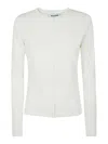 Blugirl Ecs Roses Applications Twin-set Sweater In White