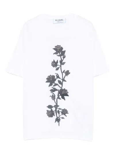 Blugirl Kids' T-shirt With Print In White