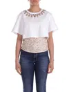 Blugirl T-shirts And Polos In Beige Bianco Beige