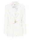 Blugirl Tailored White Blazer With Belted Waist