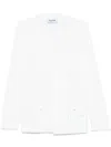 Blugirl Tailored White Jacket With Floral Cut-out Details In White