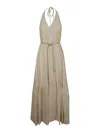 Blugirl Tencel Gret Dress In Nude & Neutrals