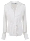 Blugirl Popeline Stretch Voile Slim Shirt In White