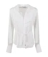 Blugirl Popeline Stretch Voile Slim Shirt In White