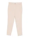 Blugirl Tailored Beige Pants With Decorative Button In Neutral