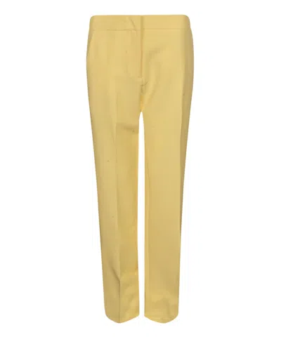 Blugirl Slim Fit Plain Trousers In Yellow