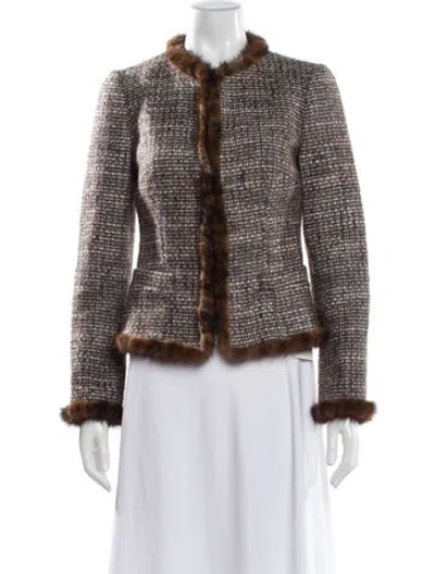 Pre-owned Blugirl Tweed Pattern Jacket In Multi