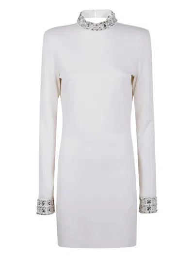 Blugirl "twig" Jersey Jewel Dress In White