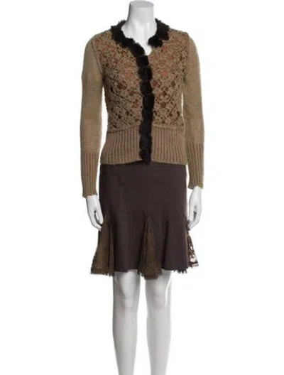 Pre-owned Blugirl Vintage Late 1990's - Early 2000's Skirt Set In Brown