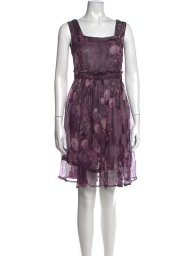 Pre-owned Blugirl Vintage Mini Dress In Purple