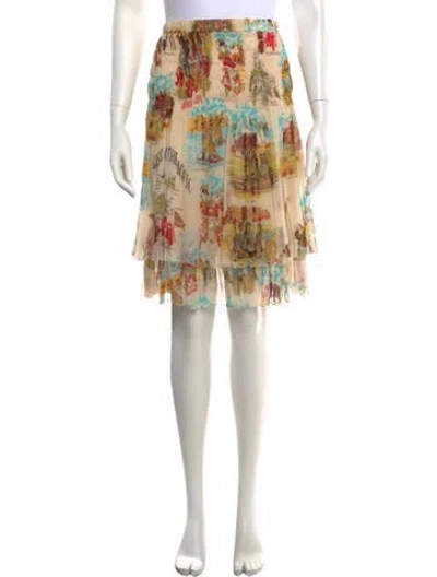Pre-owned Blugirl Vintage Mini Skirt In Neutrals
