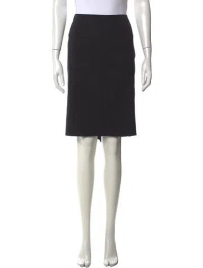 Pre-owned Blugirl Virgin Wool Knee-length Skirt In Black