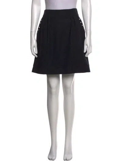 Pre-owned Blugirl Virgin Wool Mini Skirt In Black