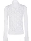 Blugirl Viscose High Neck Sweater In White