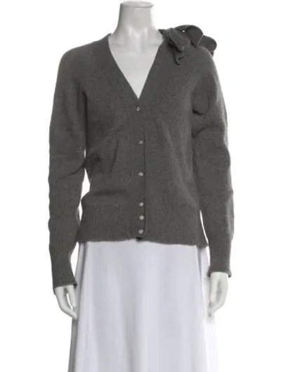 Pre-owned Blugirl V-neck Sweater In Gray