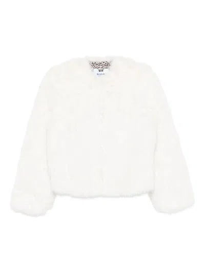 BLUGIRL WHITE FAUX FUR JACKET BLUGIRL