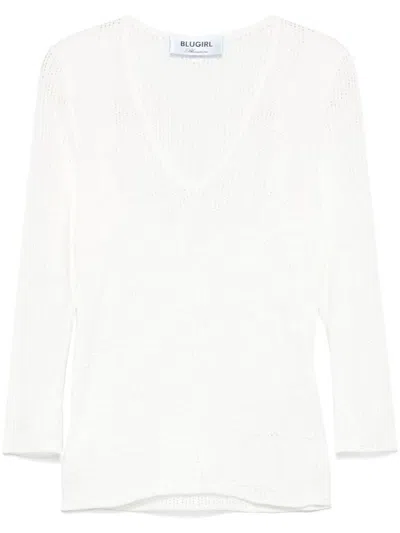 Blugirl Kids' White Fit Sknitwear Quilted