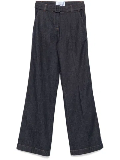 Blugirl Kids' Wide-leg Flared Long Jeans In Blue