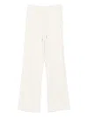Blugirl Wide-leg White Trousers With Elastic Waistband In White