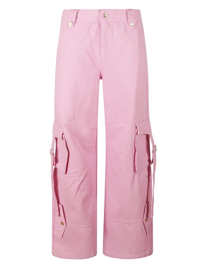 Blugirl Wide Straight Leg Cargo Pants In Pink
