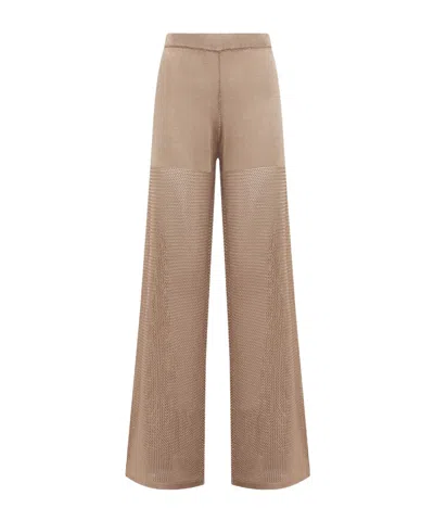 Blugirl Wide-leg Knit Trousers In Neutral