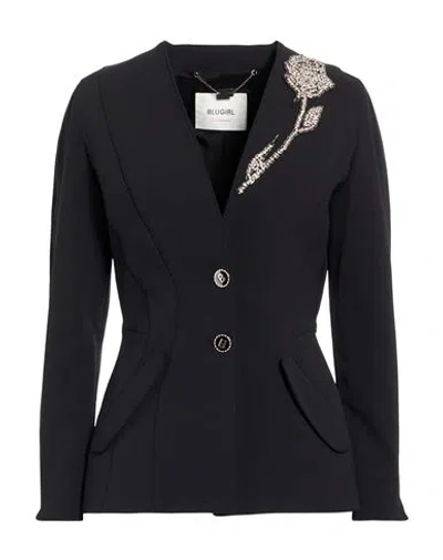 Blugirl Woman Blazer Black Size 4 Polyester, Elastane