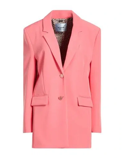 Blugirl Woman Blazer Coral Size 4 Polyester, Elastane In Red