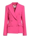 Blugirl Woman Blazer Fuchsia Size 8 Polyester, Elastane In Pink
