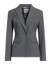 Blugirl Woman Blazer Grey Size 6 Polyester, Viscose, Elastane