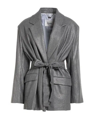 Blugirl Woman Blazer Grey Size 6 Recycled Wool, Polyamide, Viscose, Polyester In Gray