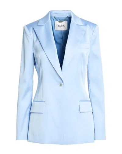 Blugirl Woman Blazer Light Blue Size 4 Polyester, Elastane