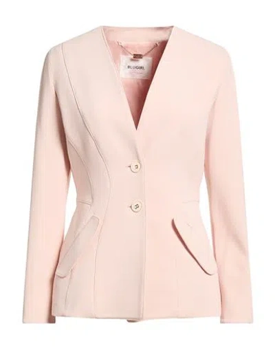 Blugirl Woman Blazer Light Pink Size 4 Polyester, Elastane