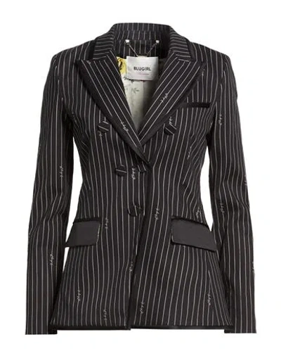 Blugirl Woman Blazer Midnight Blue Size 4 Cotton, Elastane