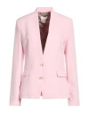 Blugirl Woman Blazer Pink Size 4 Polyester, Elastane In Pink