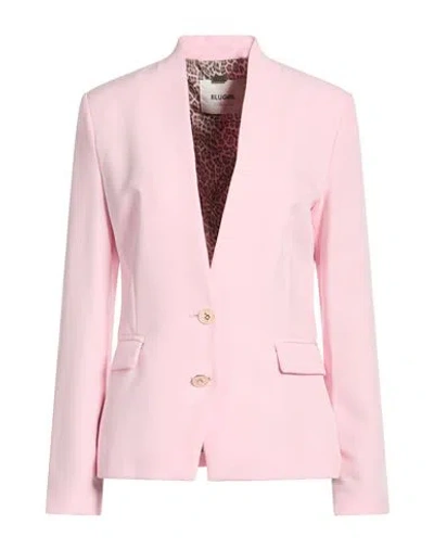 Blugirl Woman Blazer Pink Size 4 Polyester, Elastane